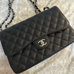 SOLD Classic Chanel flap bag caviar